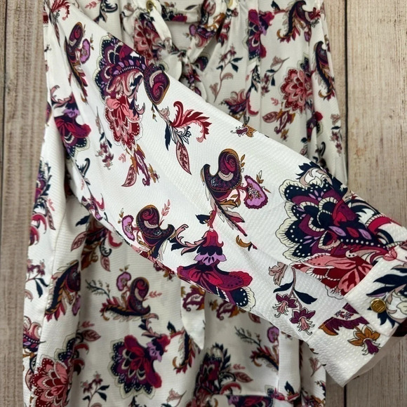 Liz Claiborne Womens Split Tie Neck Long Sleeve Blouse 3X - Picture 3 of 13